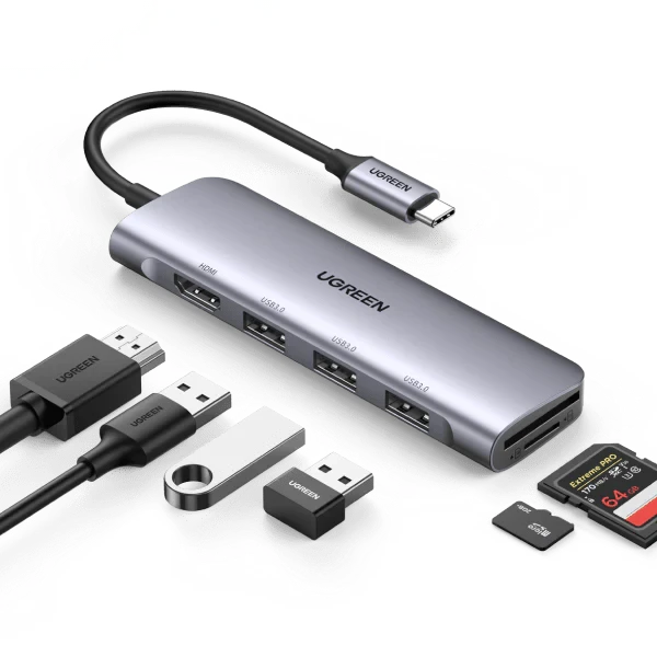 UGREEN Premium 6-in-1 USB C Hub