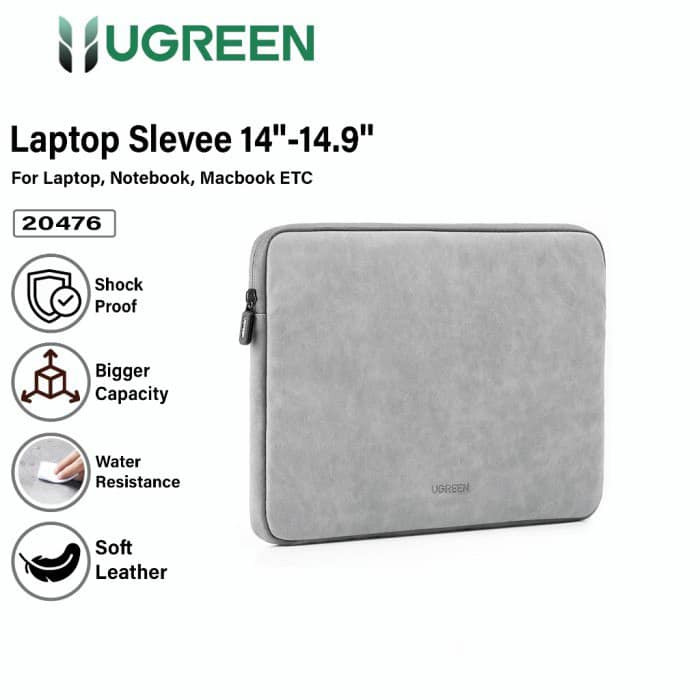 UGREEN 13-14 Inch Laptop Sleeve, Shockproof & Water Resistant Laptop Case